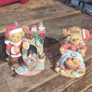 Cherished Teddies Limited Edition Santa Bear Figurines
